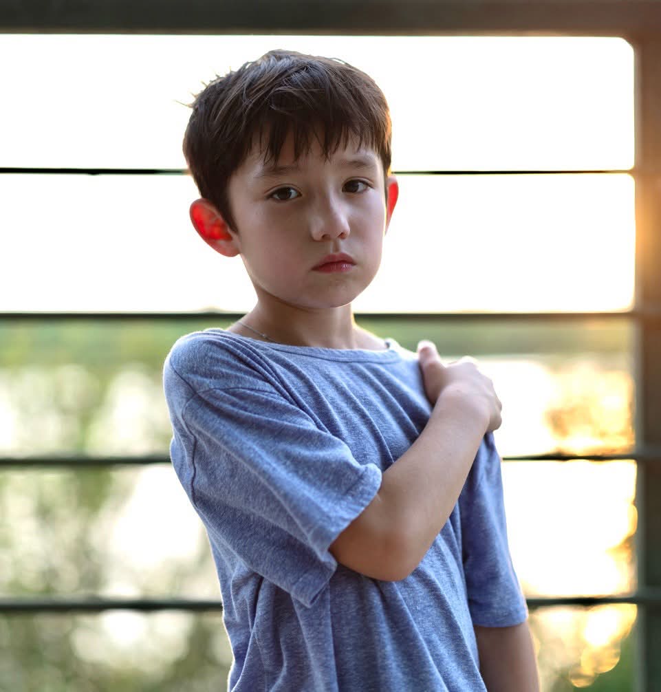 Child portrait at sunset